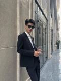 Áo Jacket Blazer Hai Nút Đen Ve Nhọn Nam VD003 | VD Blazer #3